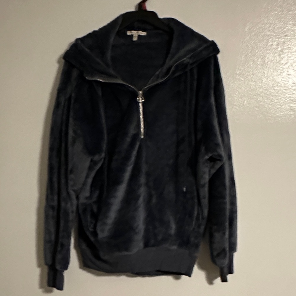 Express Dark Gray Zip-Up Sweater